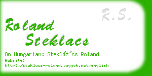 roland steklacs business card